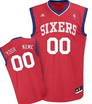 Men & Youth Customized Philadelphia 76ers Red Jersey->customized nba jersey->Custom Jersey